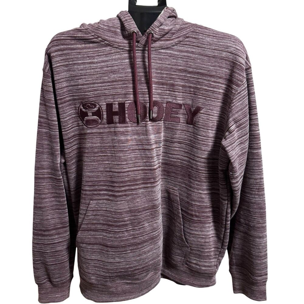 Hooey Hoodie Men’s XL Burgundy Aztec Fleece‎ Lined Western Pullover Sweatshirt